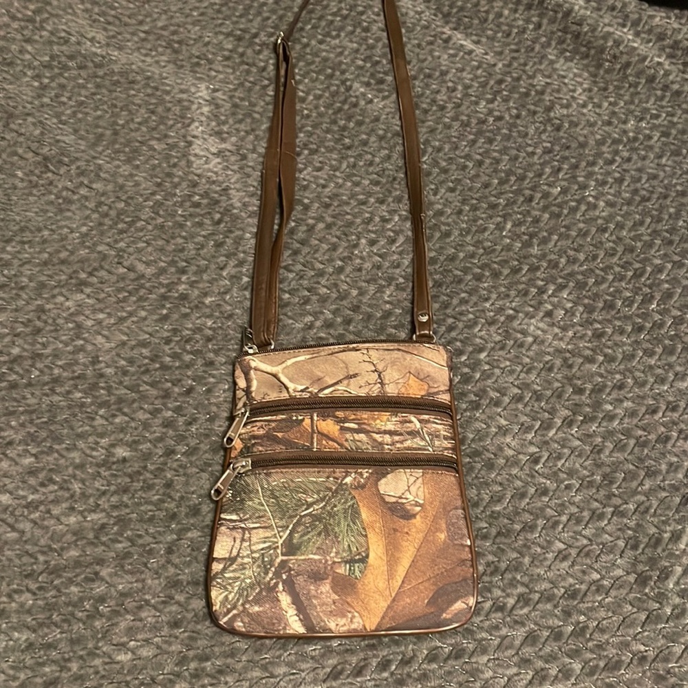 Brown camo purse